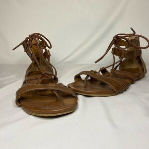 Women - 8.5 - jelly pop sandals - brown/cognac